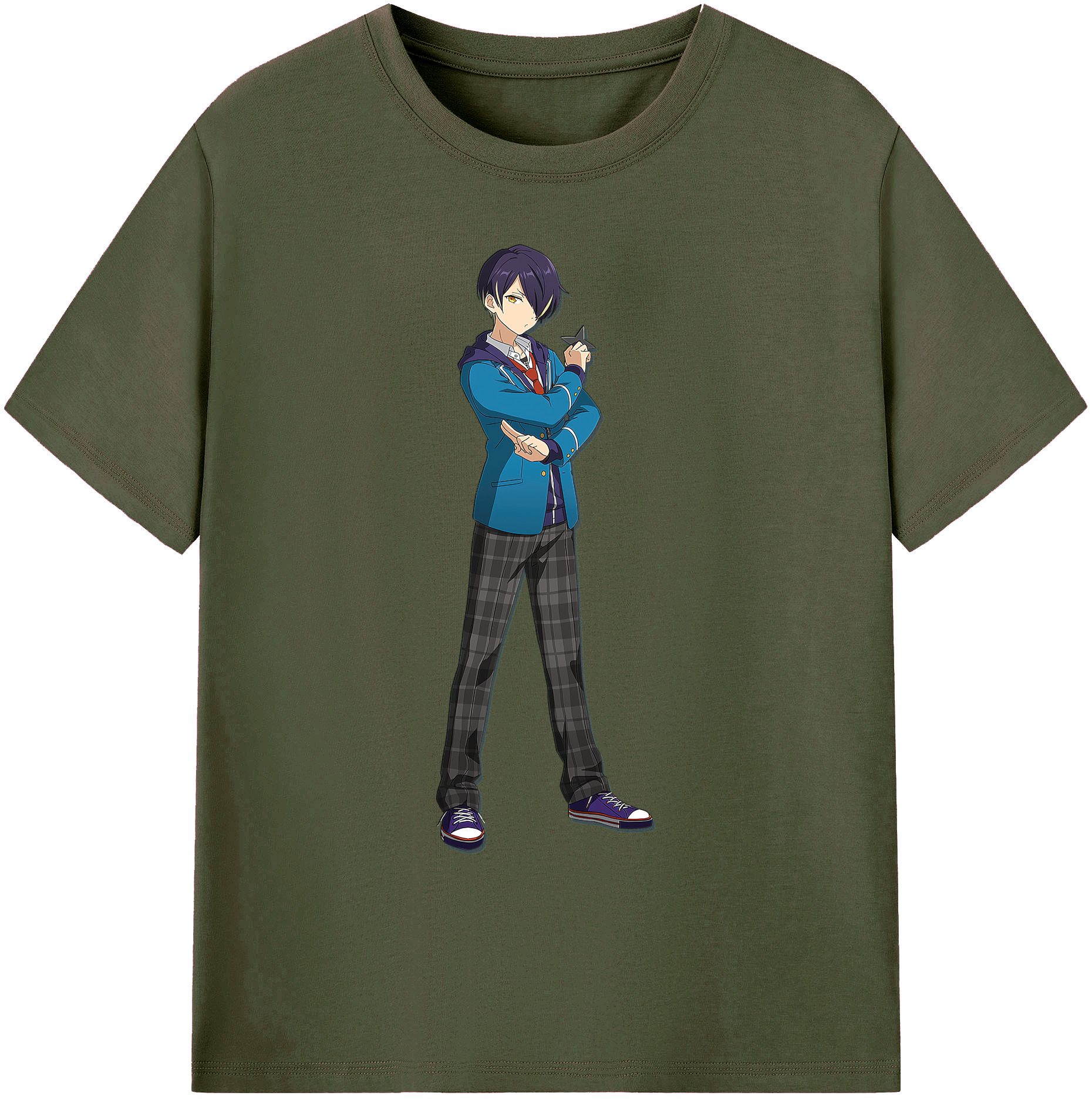 （画像用） あんさんぶるスターズ! Ensemble Stars 綿100％ メンズ半袖Tシャツ｜肌触りやわらか＆通気性
